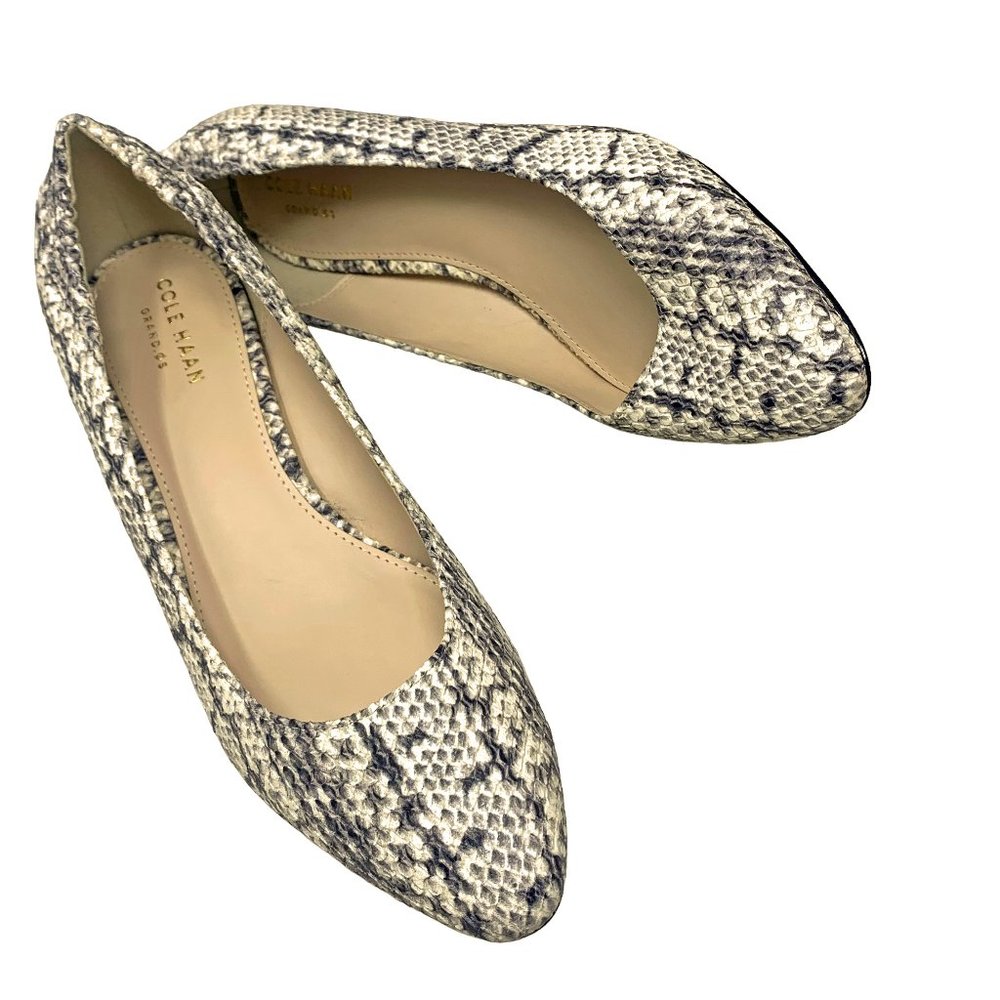 Cole Haan Grand.Os Kathryn Python Print Leather‎ Wedge Pump **NWOB